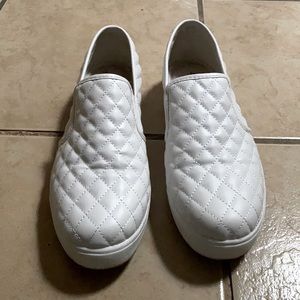 Quilted leather slip on sneakers
